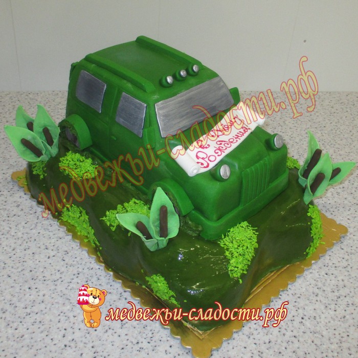 Торт Джип зеленый